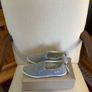 Grey  wash canvas shoes by TAOS never won so in perfect condition.